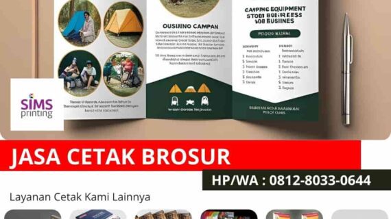 Jasa Percetakan Brosur Toko Peralatan Camping dan Outdoor